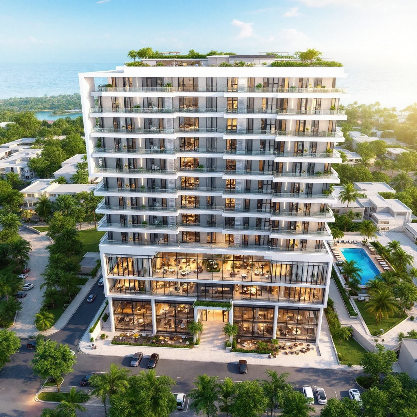 Rendering of a high-rise building in central Malé.